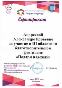 Сертификат Андреева А.